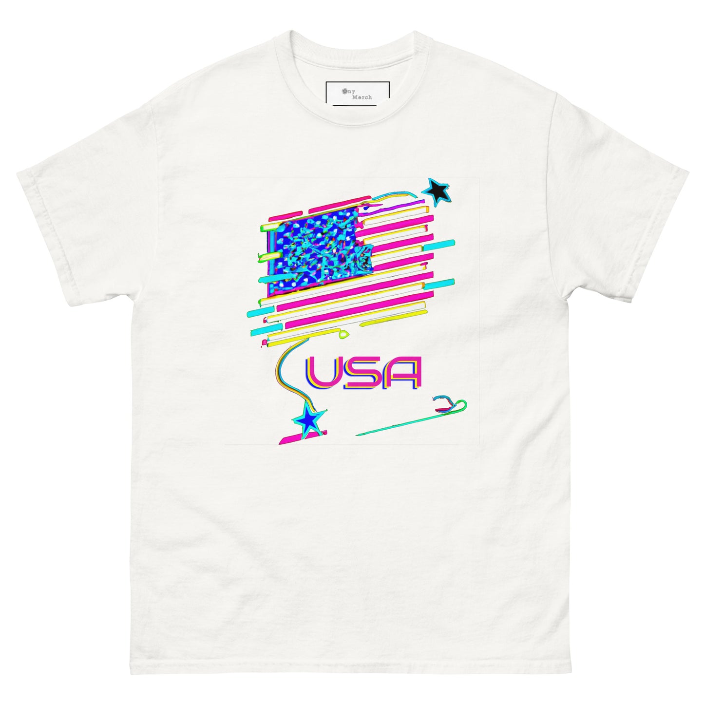 Retro USA Flag - Unisex classic tee