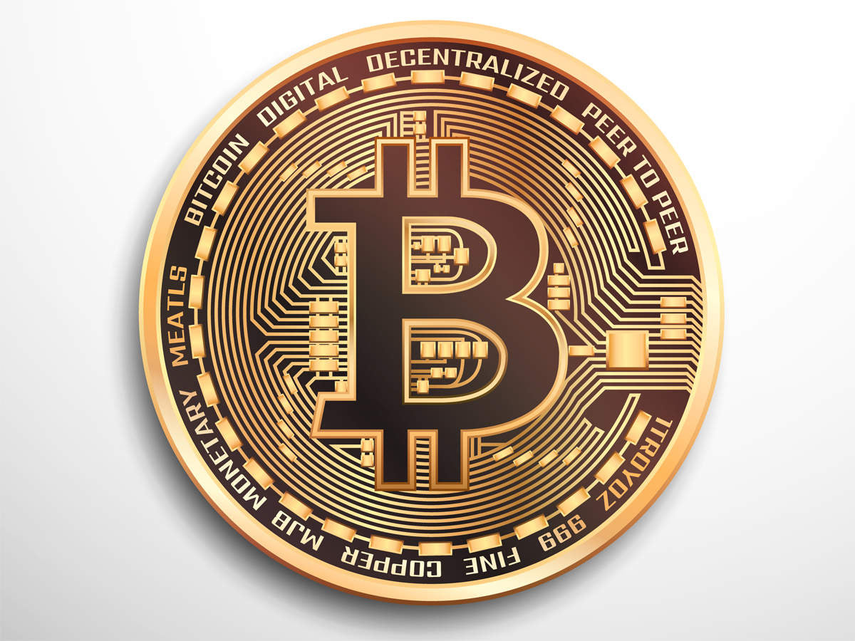 Picture a digital bitcoin token in brown and gold with an Uppercase B.