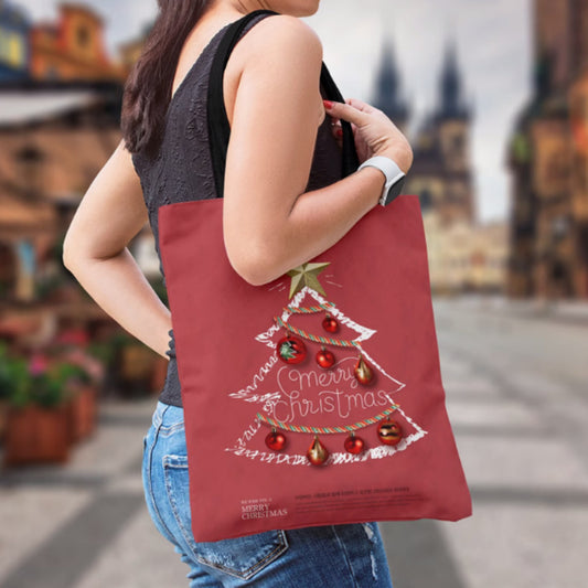 Christmas tree tote bag