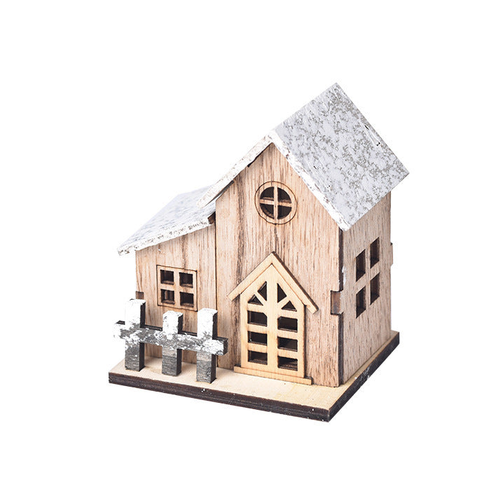 LED Wooden Christmas House decoration