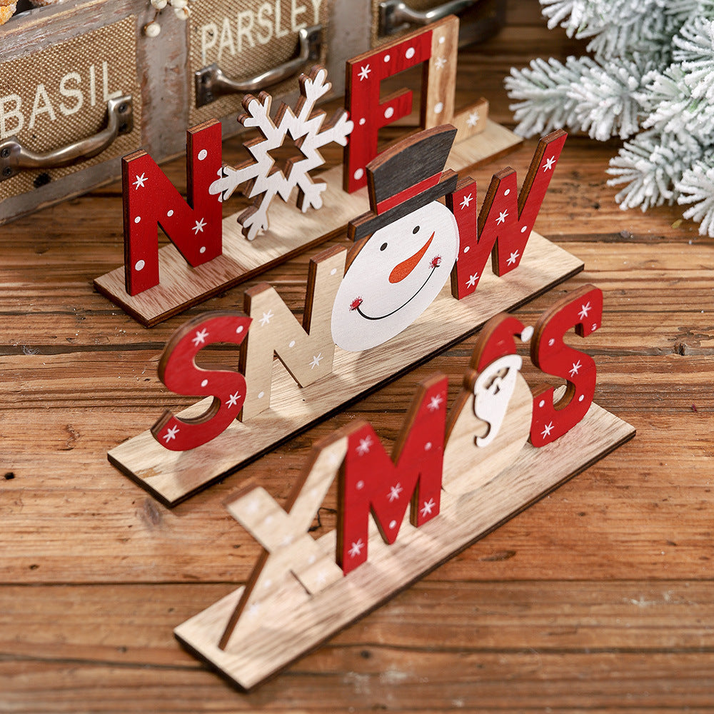 Christmas wooden ornaments