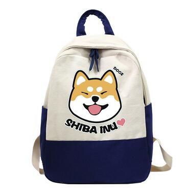 Shiba Inu Canvas Backpack