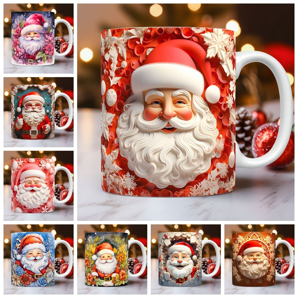 3D Santa Coffee Cup