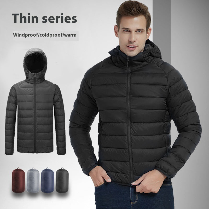 Men's Lightweight Hooded Warm Jacket