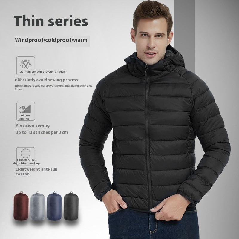 Men's Lightweight Hooded Warm Jacket