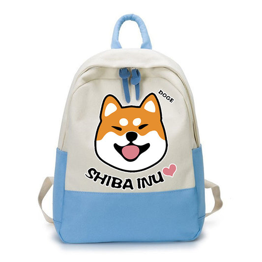 Shiba Inu Canvas Backpack