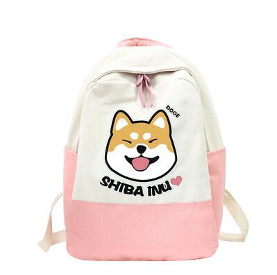 Shiba Inu Canvas Backpack