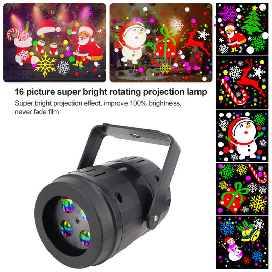 16 Patterns RGB holiday projector