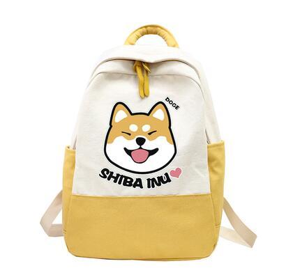 Shiba Inu Canvas Backpack