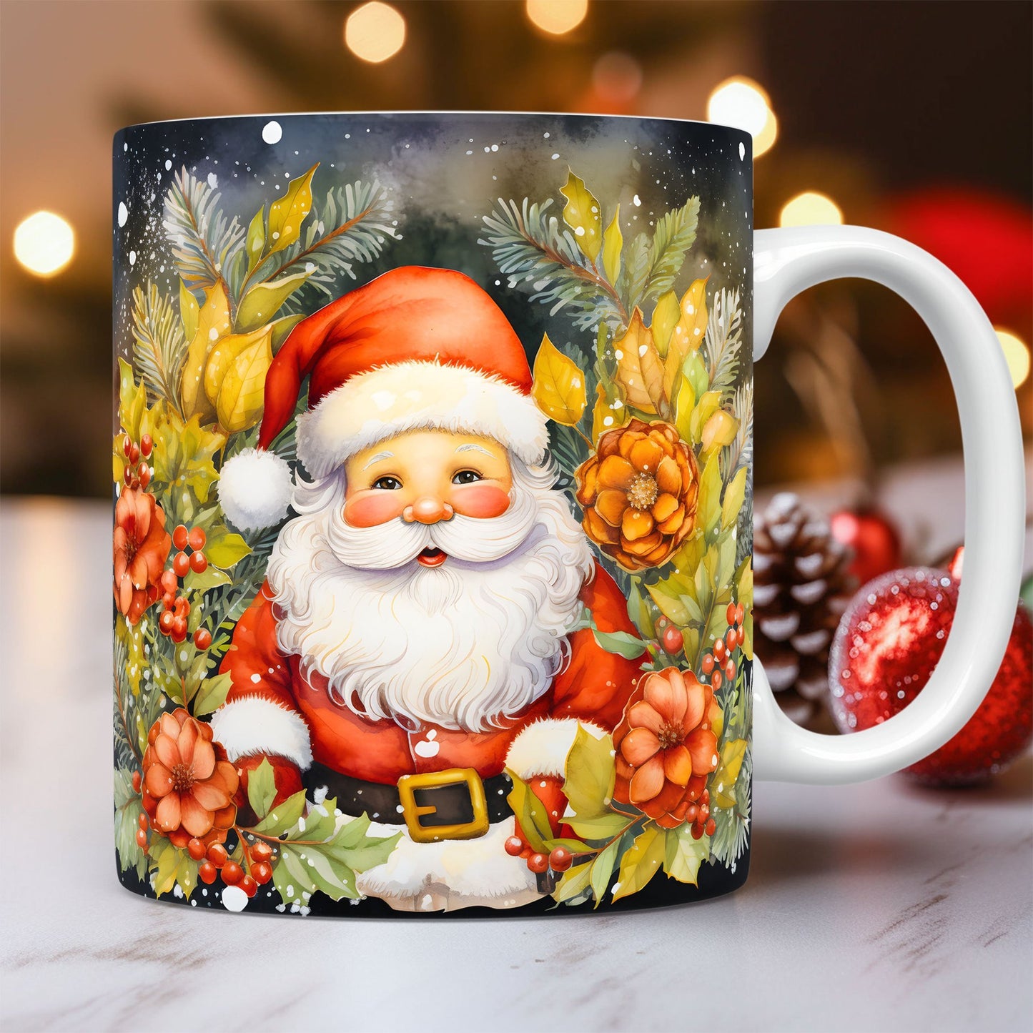 3D Santa Coffee Cup
