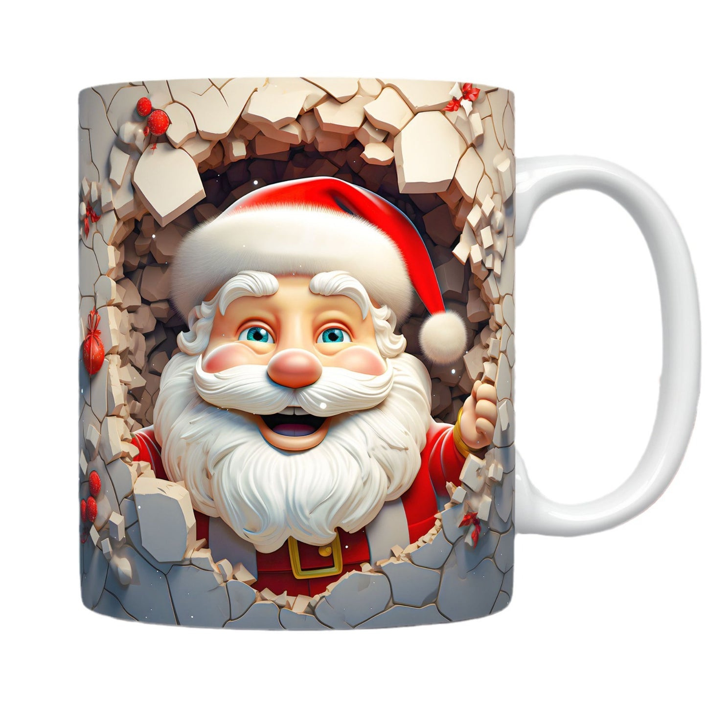 3D Santa Coffee Cup