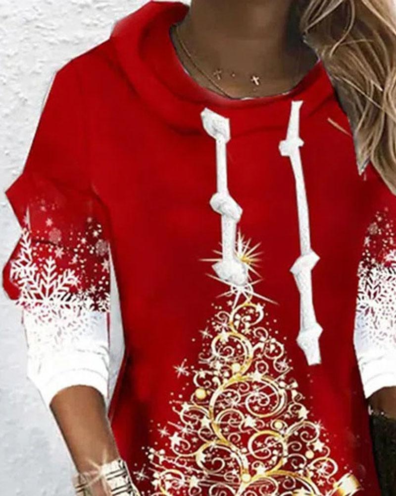 Christmas Casual Loose Long Sleeve Dress