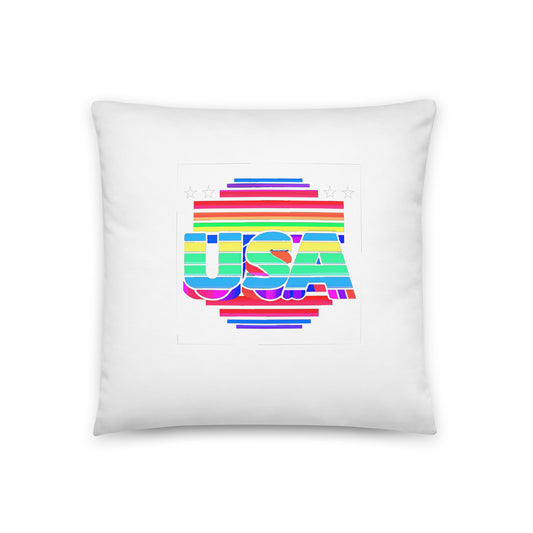 Retro Arcade Style USA - Basic Pillow