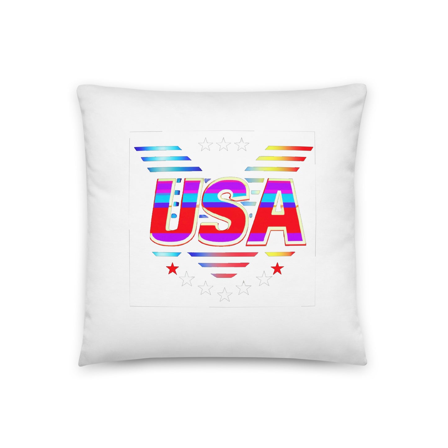 Retro USA Veteran Stars - Basic Pillow