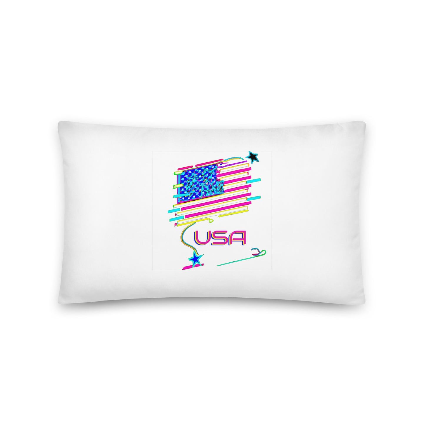 Retro USA Flag - Basic Pillow