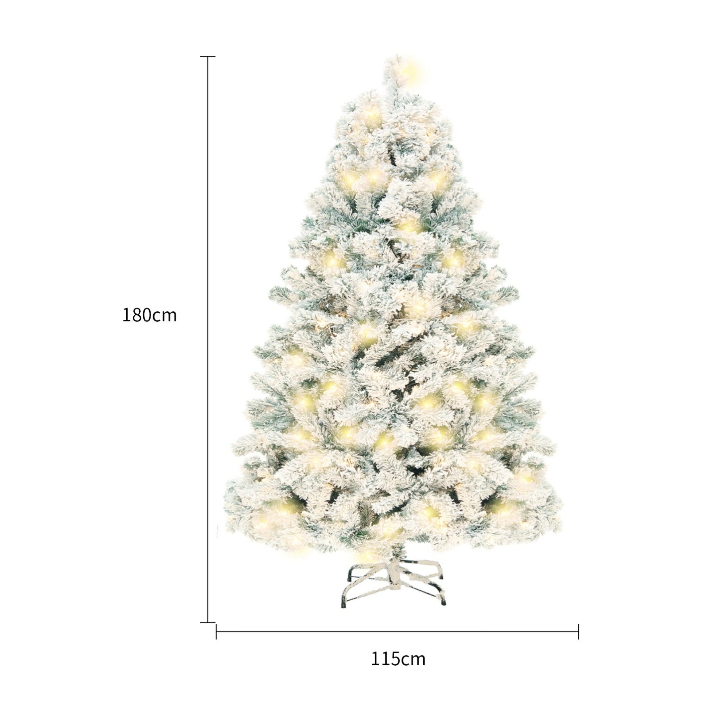 Snow Flocked Christmas Tree
