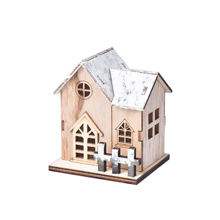 LED Wooden Christmas House decoration