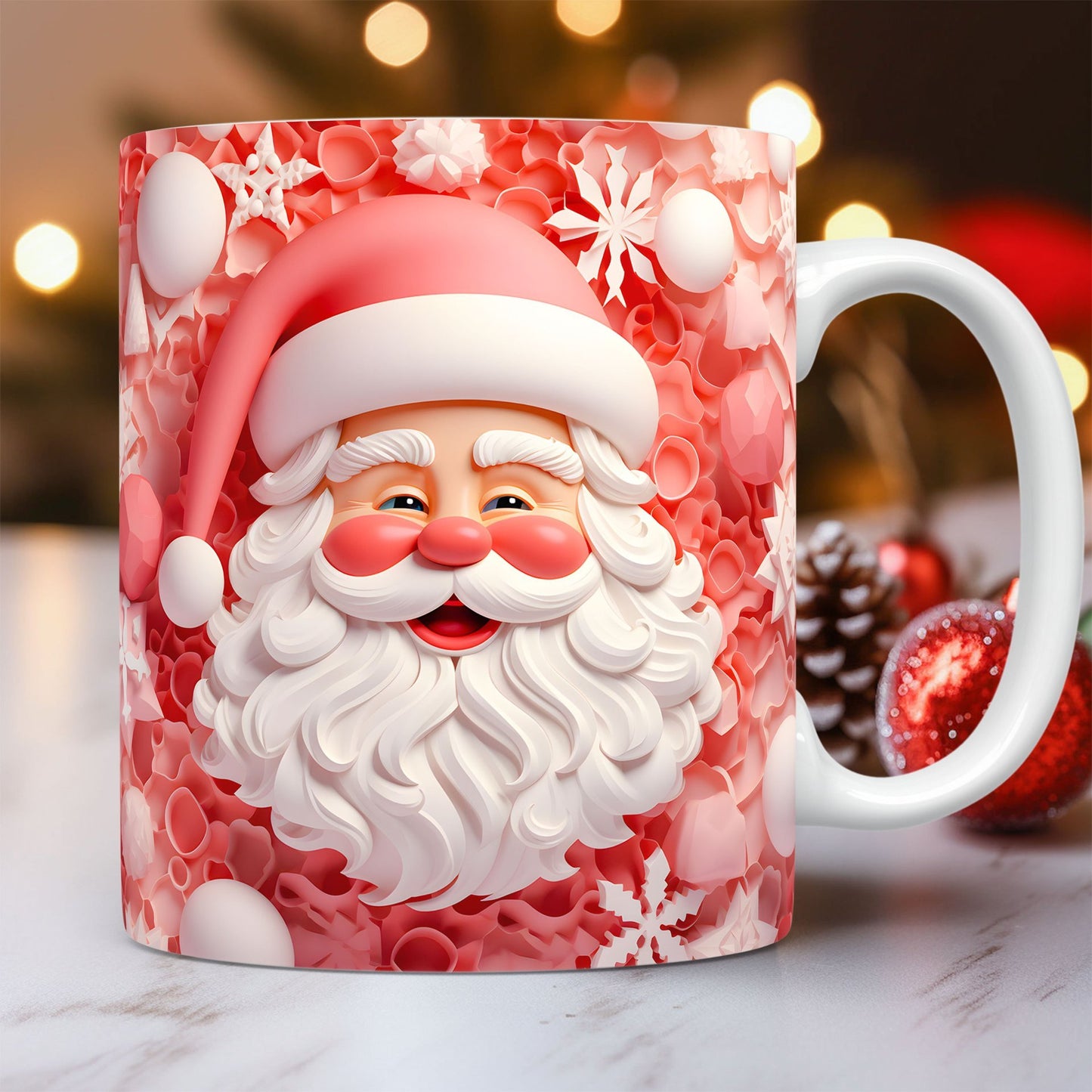 3D Santa Coffee Cup