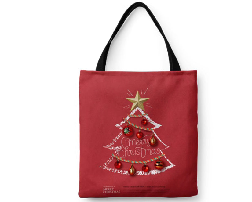 Christmas tree tote bag