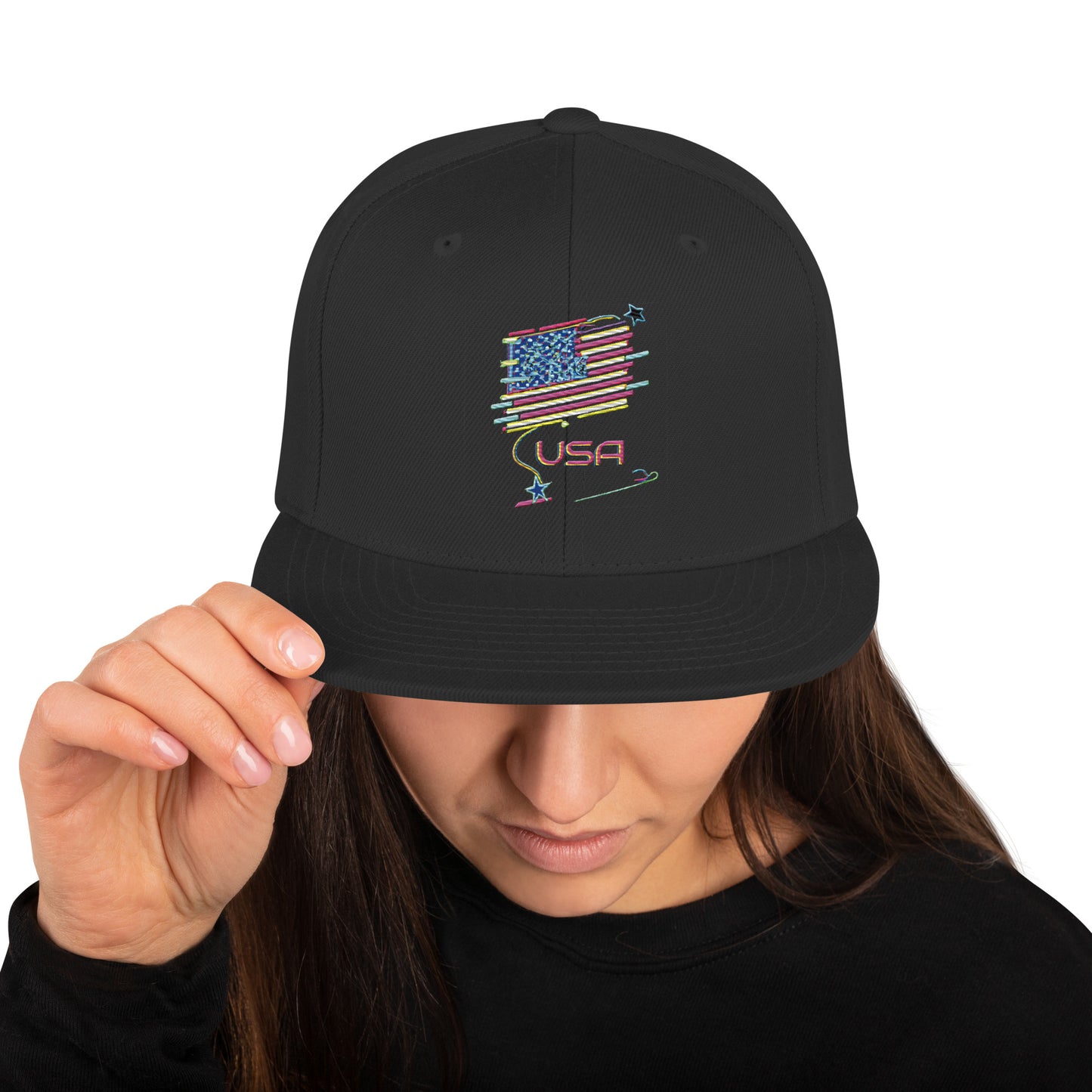 Retro USA Flag - Snapback Hat