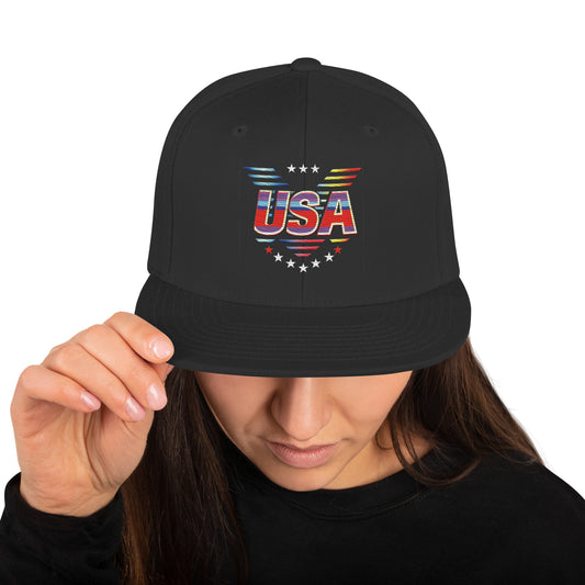 Retro USA Veteran Stars - Snapback Hat