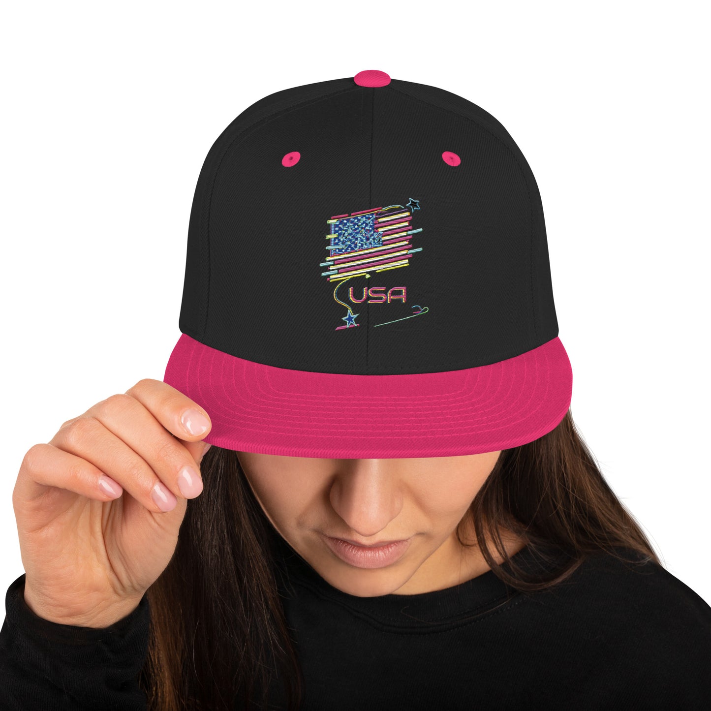 Retro USA Flag - Snapback Hat
