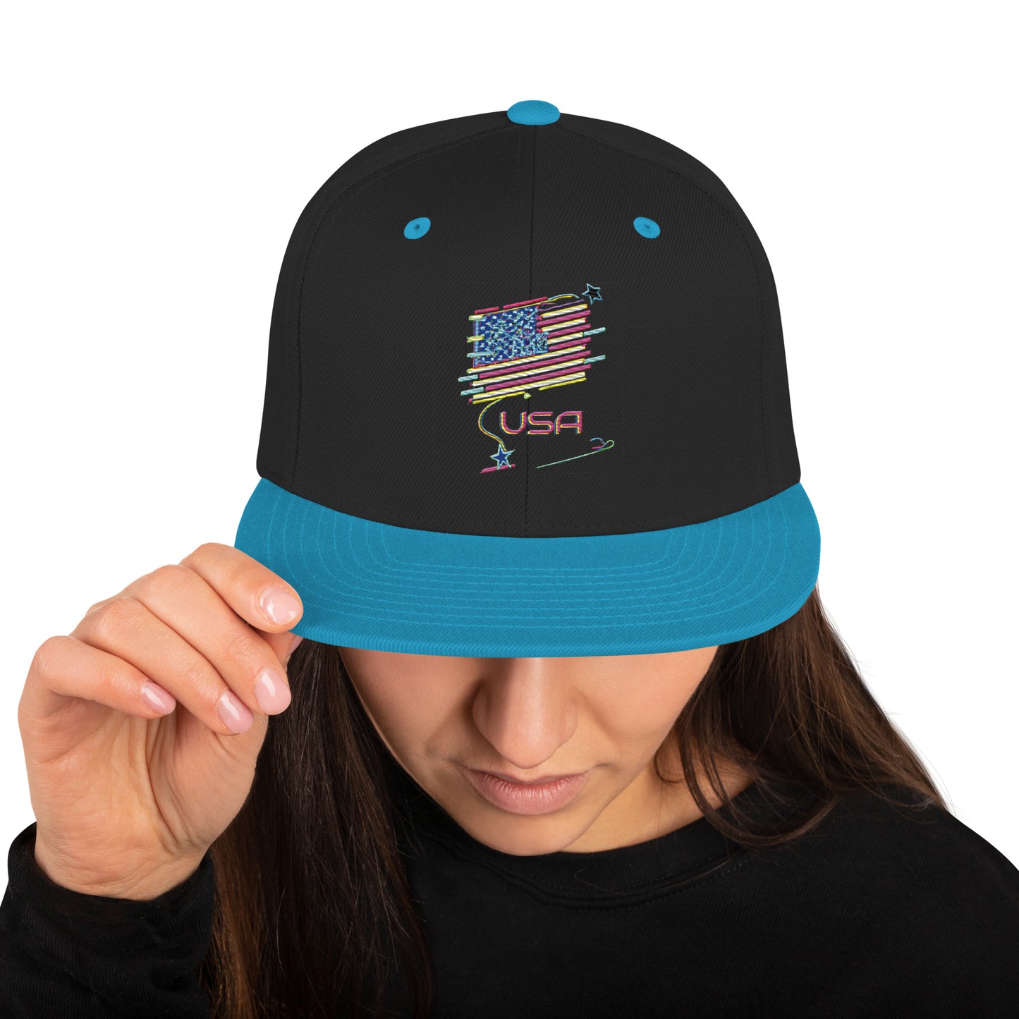 Retro USA Flag - Snapback Hat