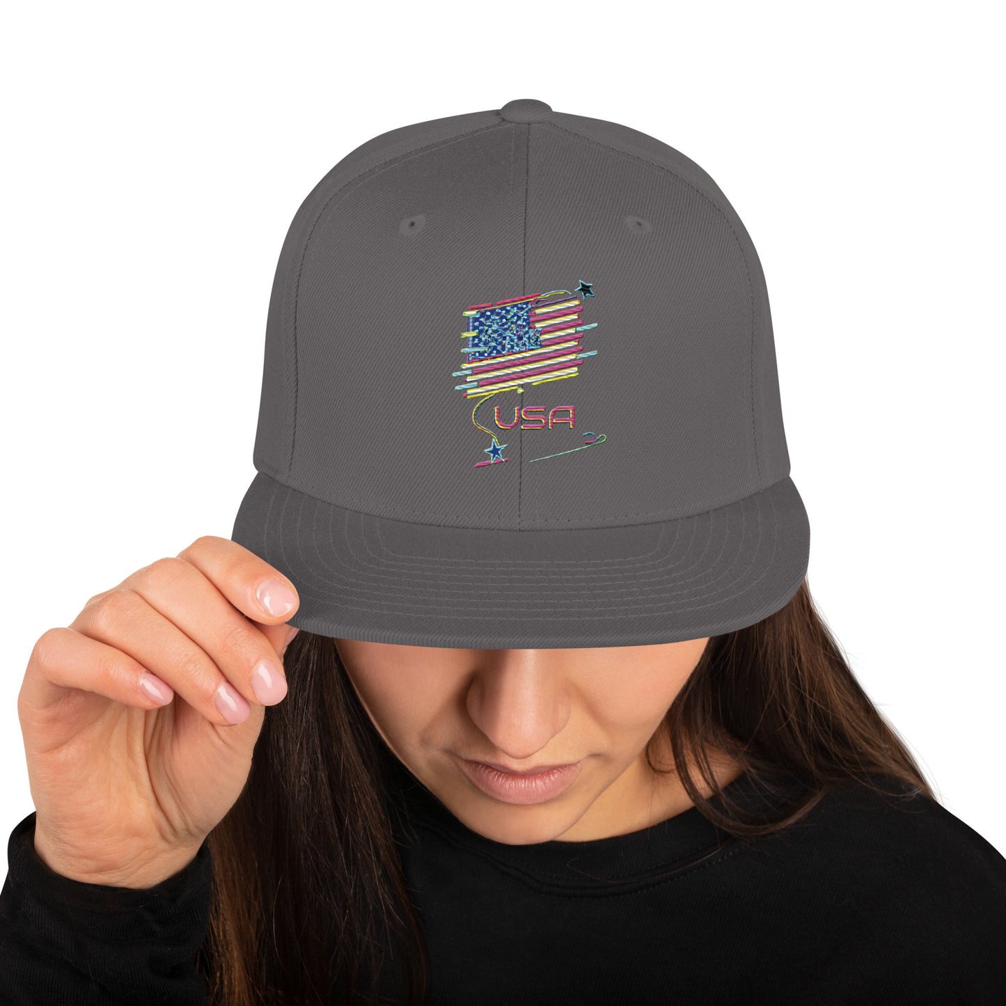 Retro USA Flag - Snapback Hat