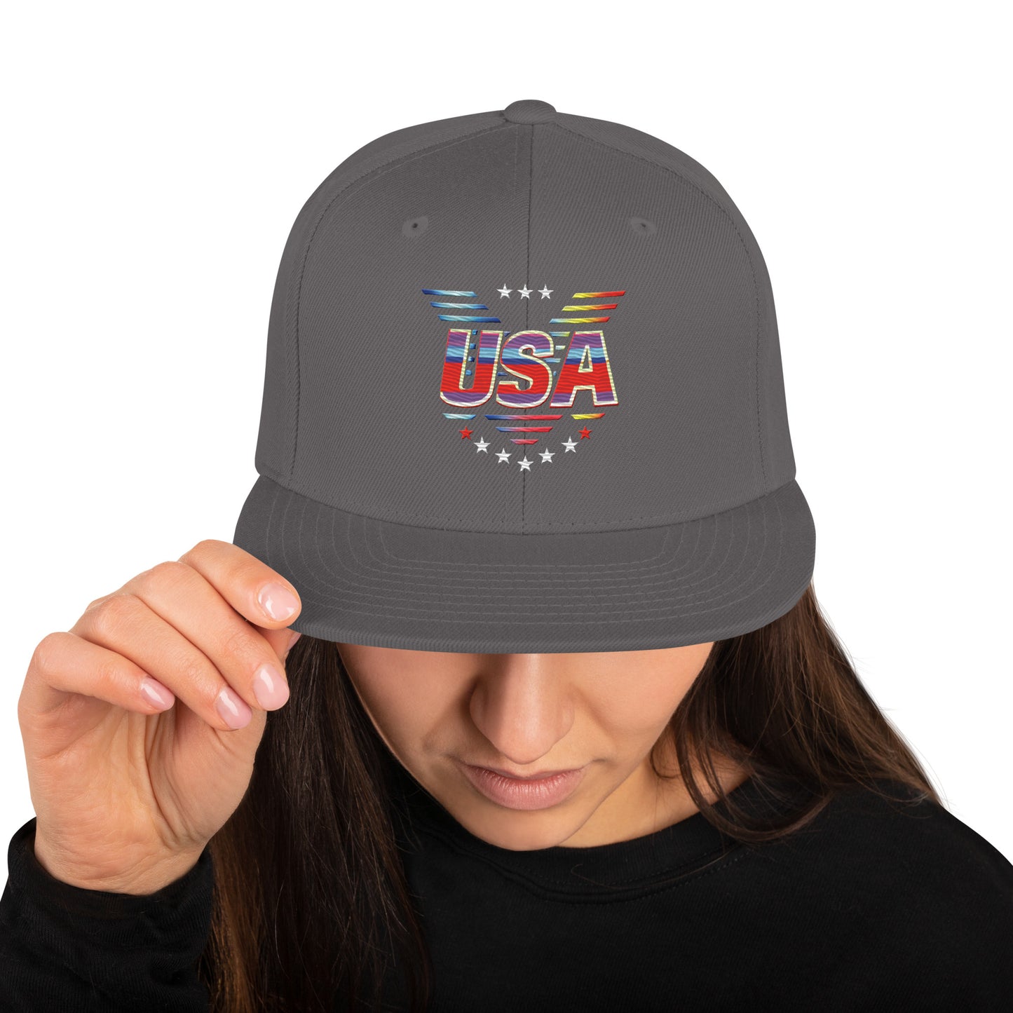 Retro USA Veteran Stars - Snapback Hat