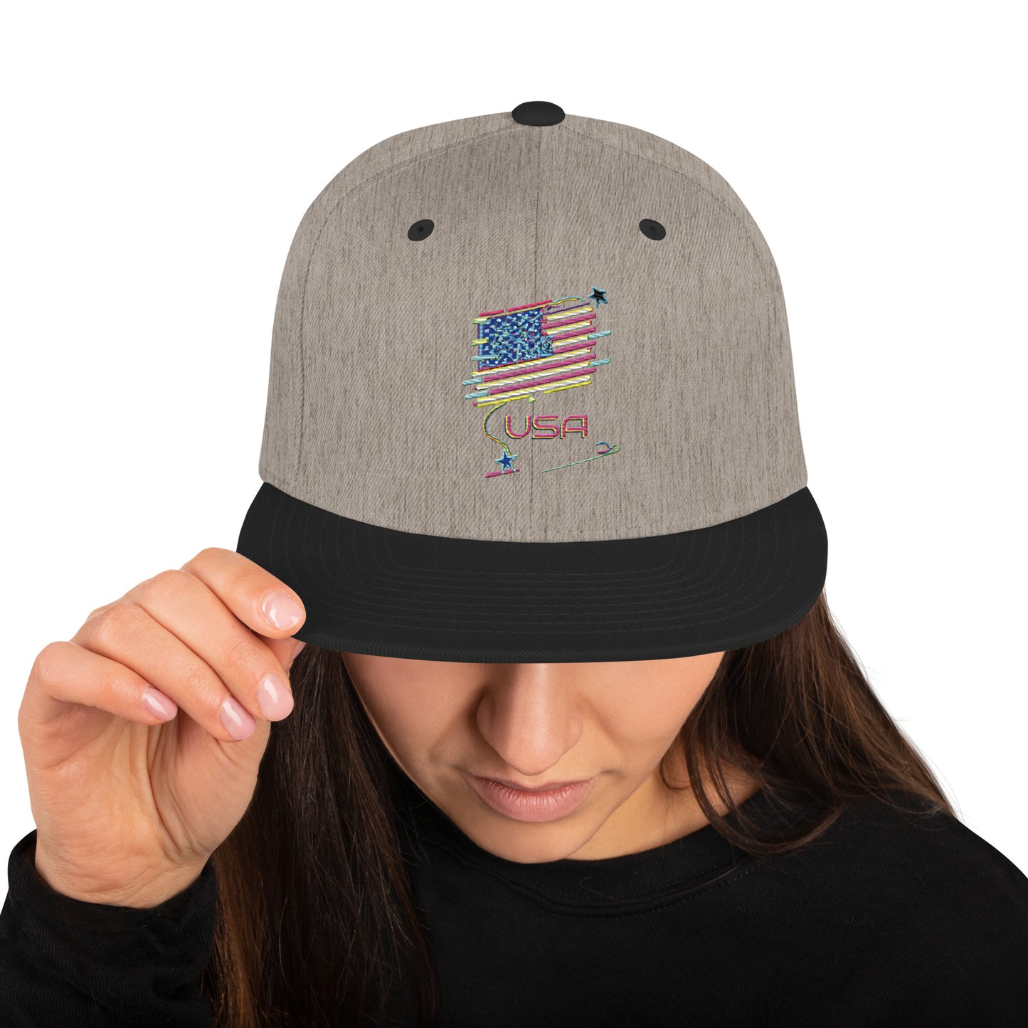 Retro USA Flag - Snapback Hat