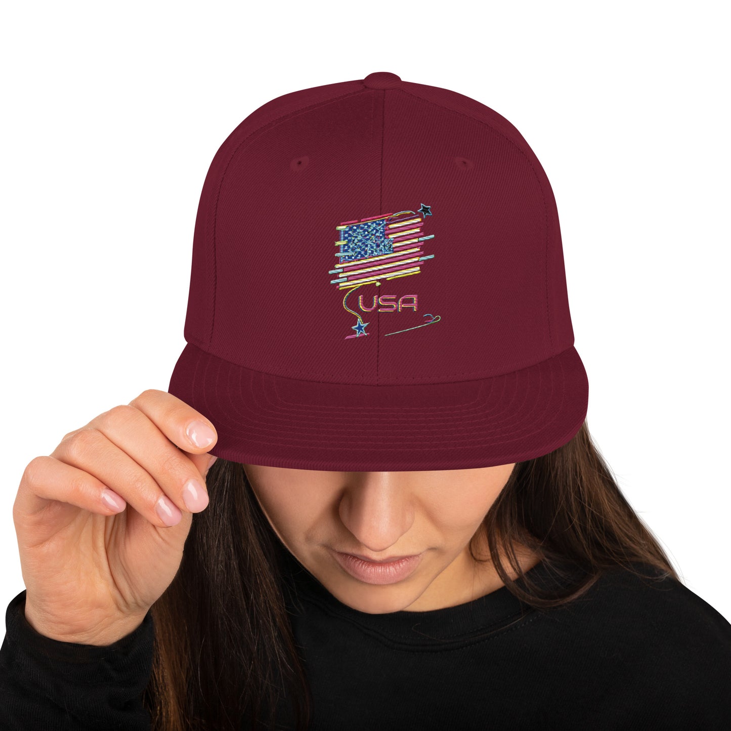 Retro USA Flag - Snapback Hat
