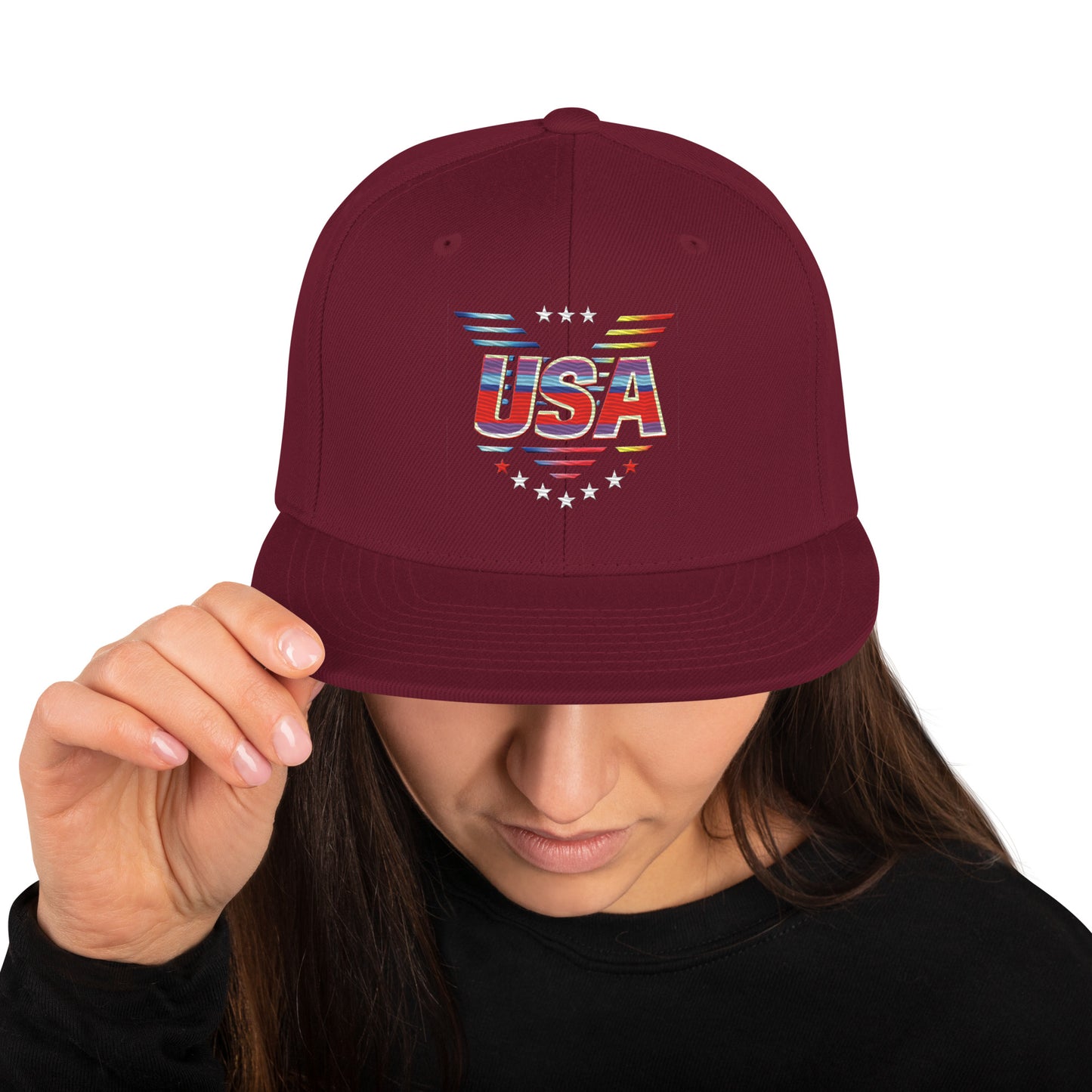 Retro USA Veteran Stars - Snapback Hat