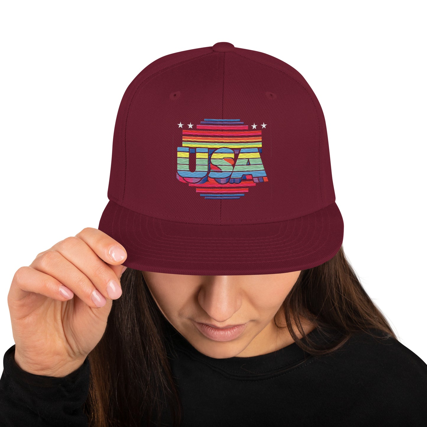 Retro Arcade Style USA - Snapback Hat
