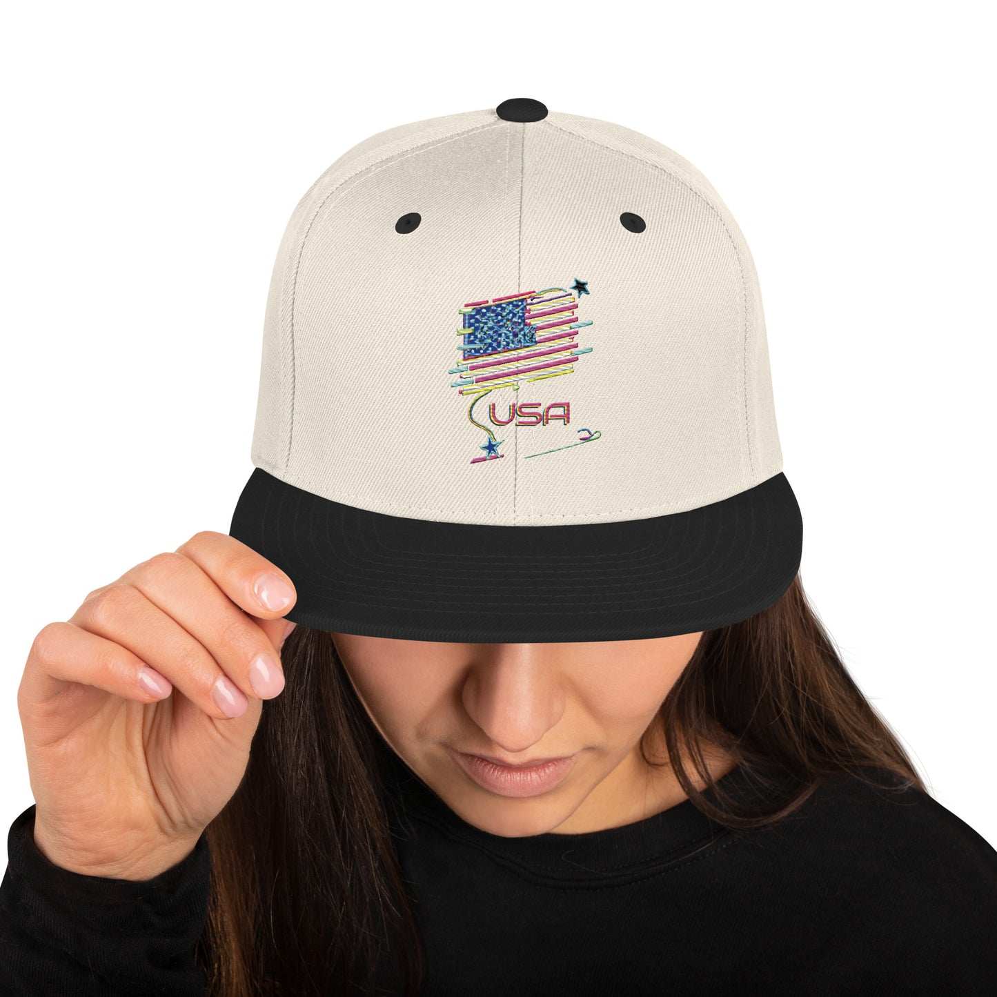 Retro USA Flag - Snapback Hat