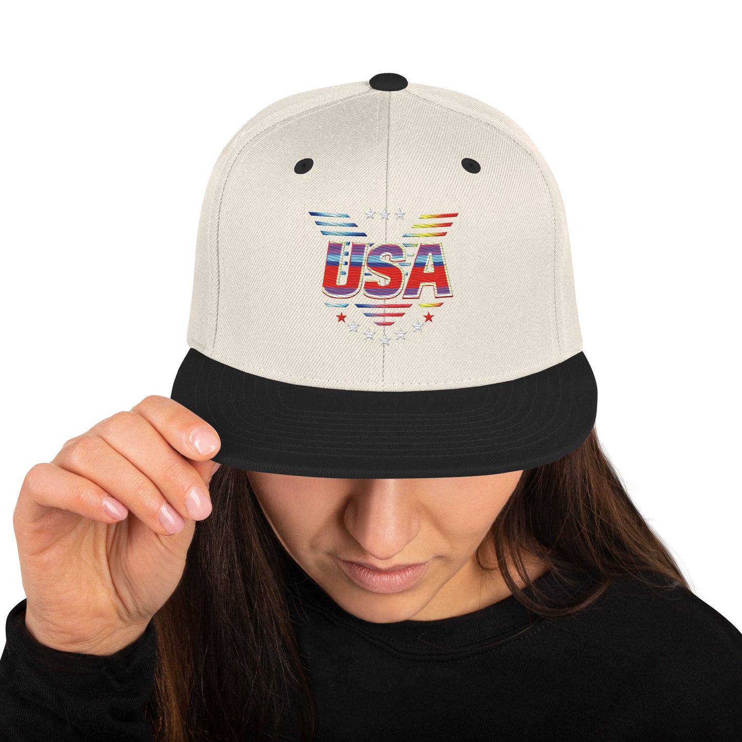 Retro USA Veteran Stars - Snapback Hat
