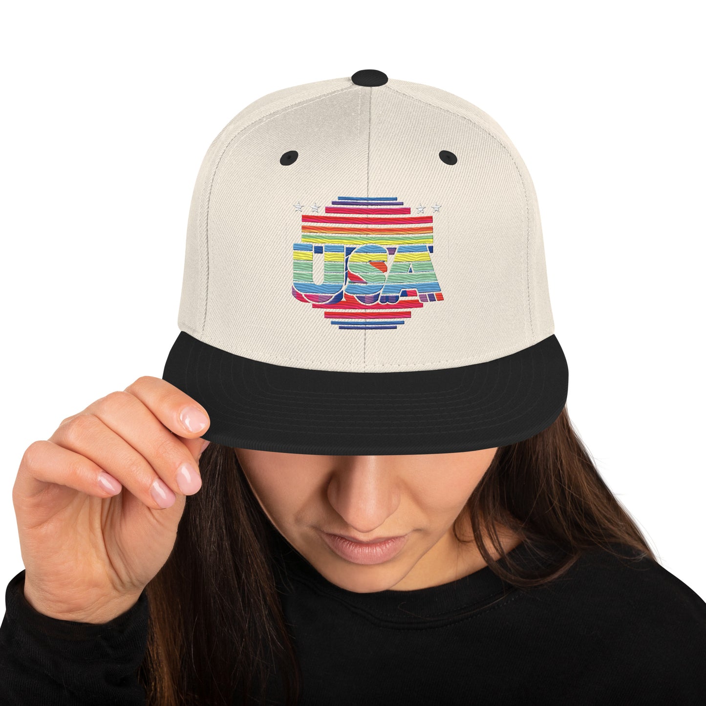 Retro Arcade Style USA - Snapback Hat