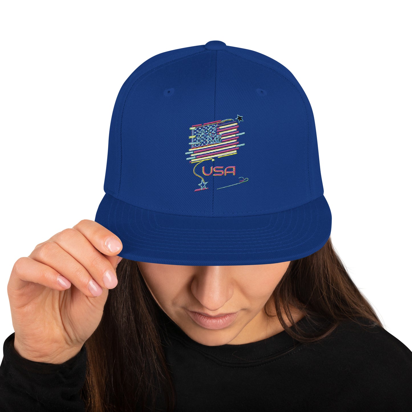 Retro USA Flag - Snapback Hat