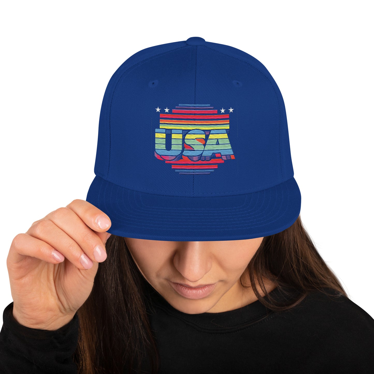 Retro Arcade Style USA - Snapback Hat