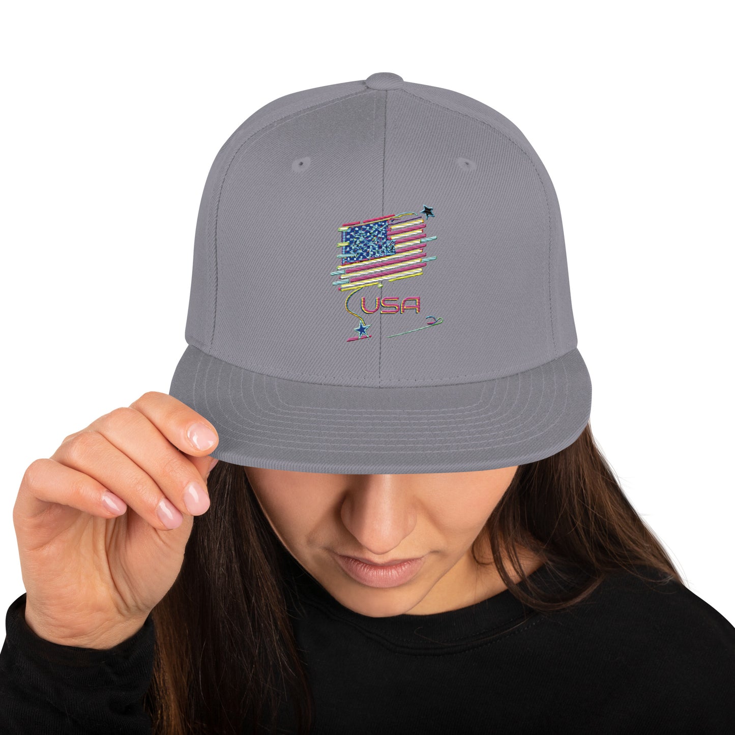 Retro USA Flag - Snapback Hat