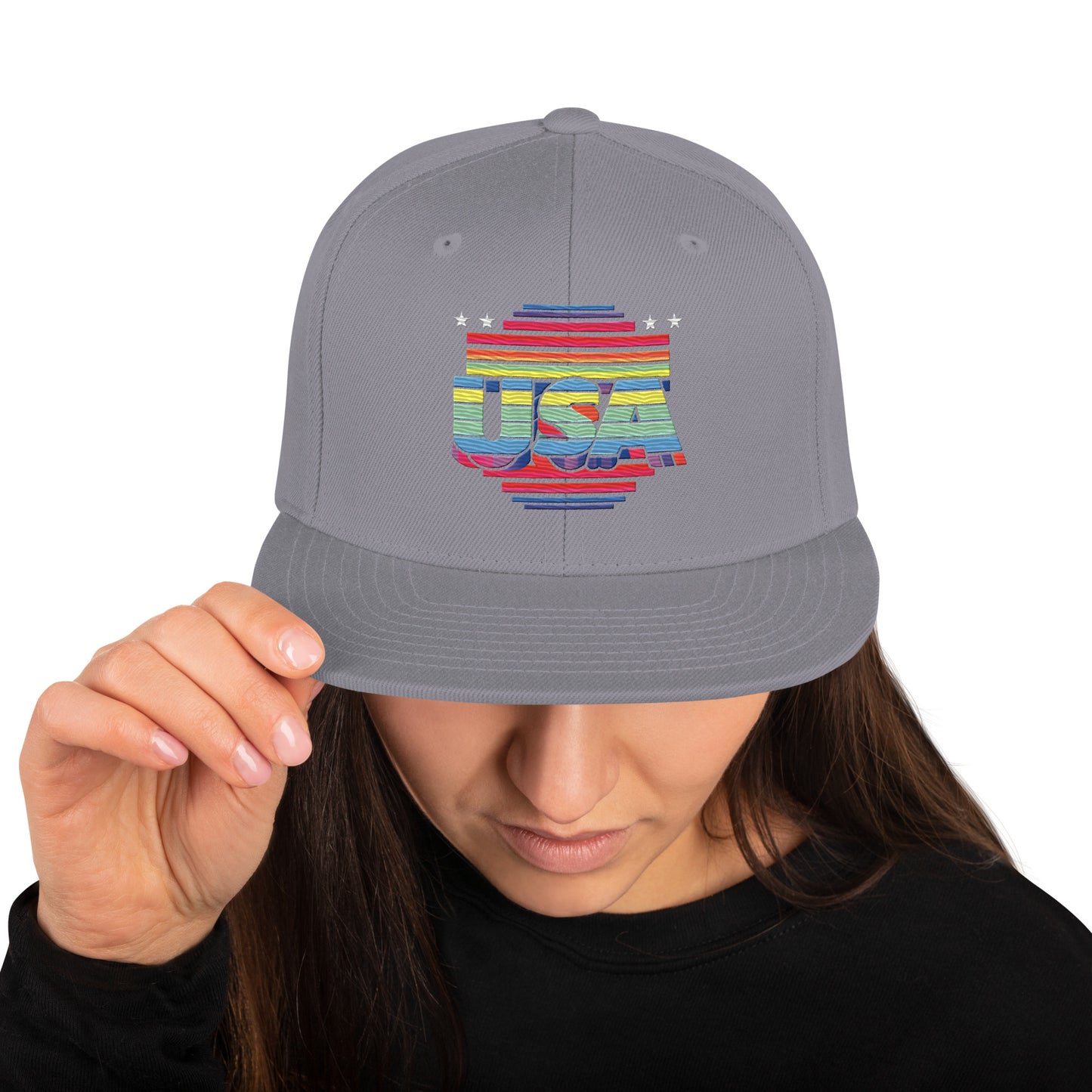 Retro Arcade Style USA - Snapback Hat