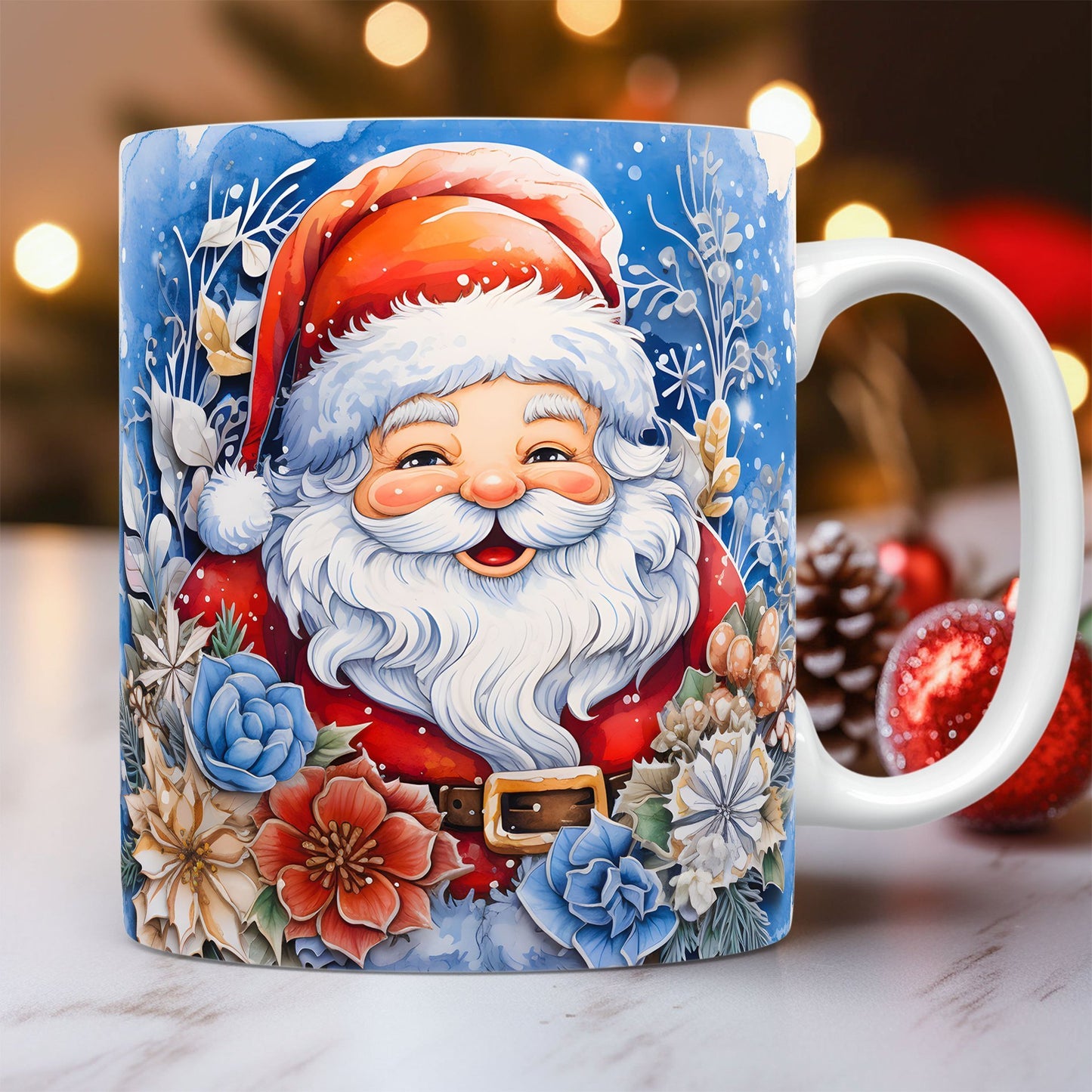 3D Santa Coffee Cup