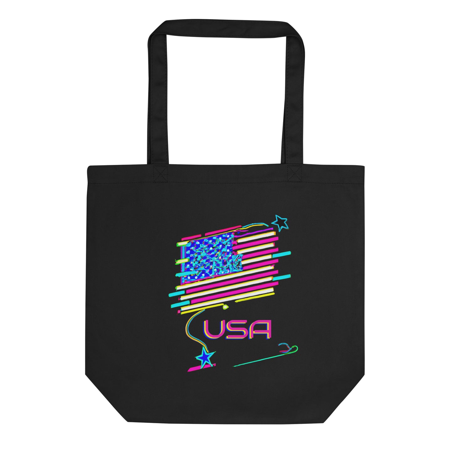Retro USA Flag - Eco Tote Bag
