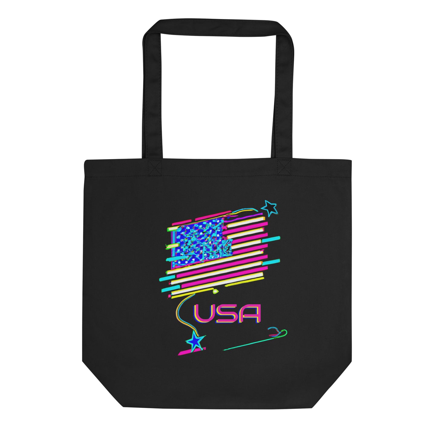 Retro USA Flag - Eco Tote Bag