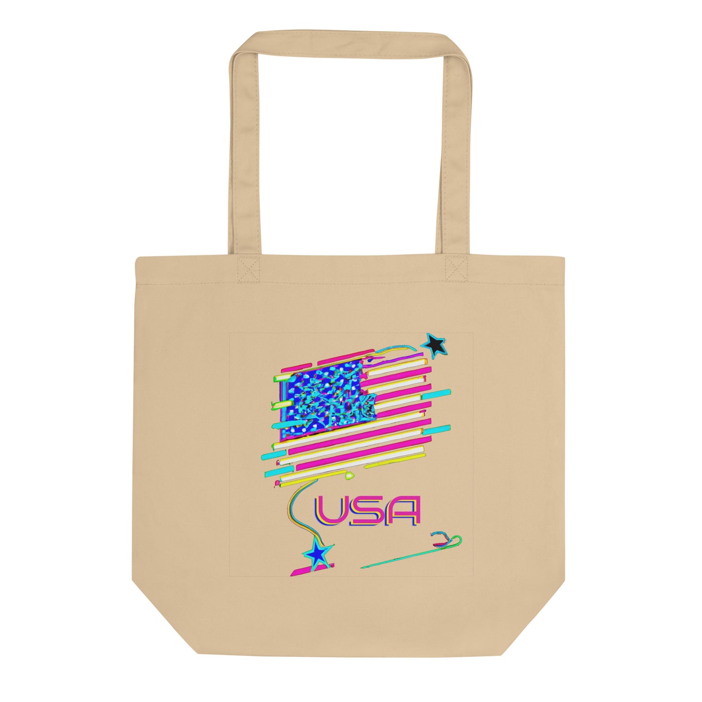 Retro USA Flag - Eco Tote Bag