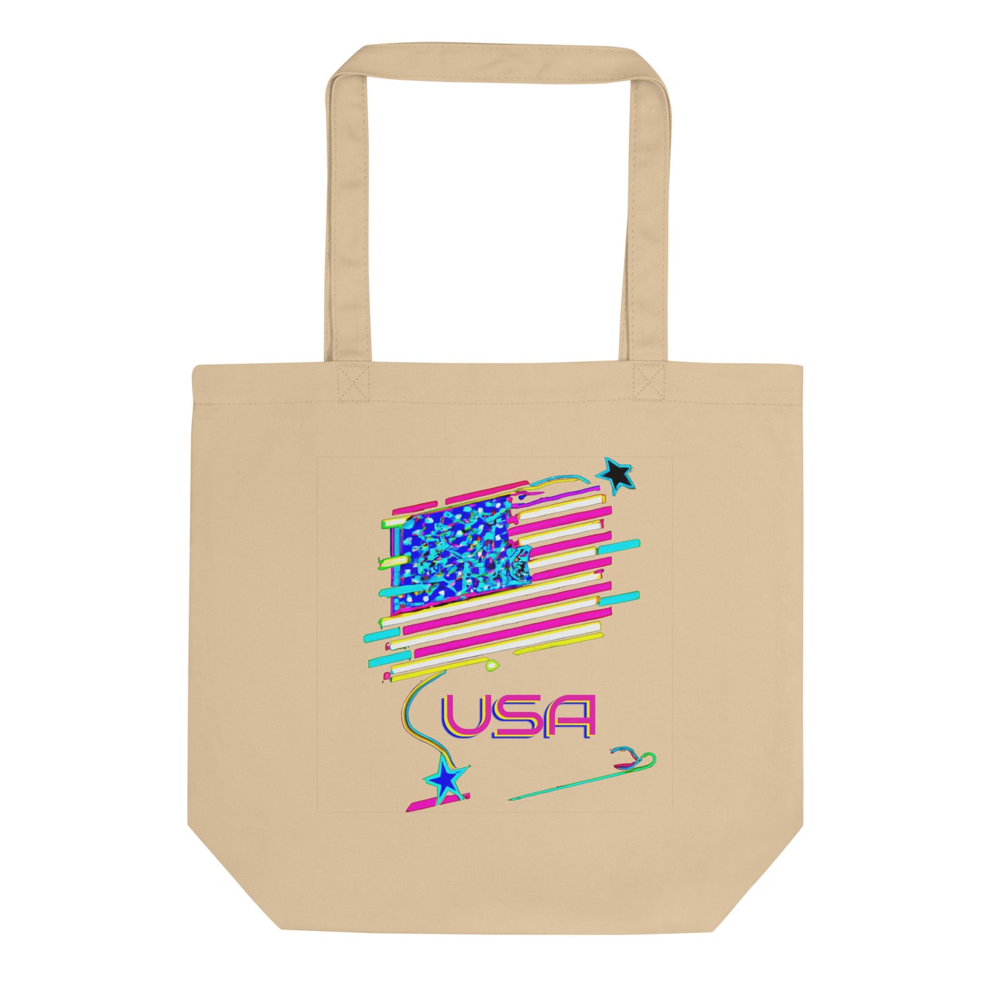 Retro USA Flag - Eco Tote Bag