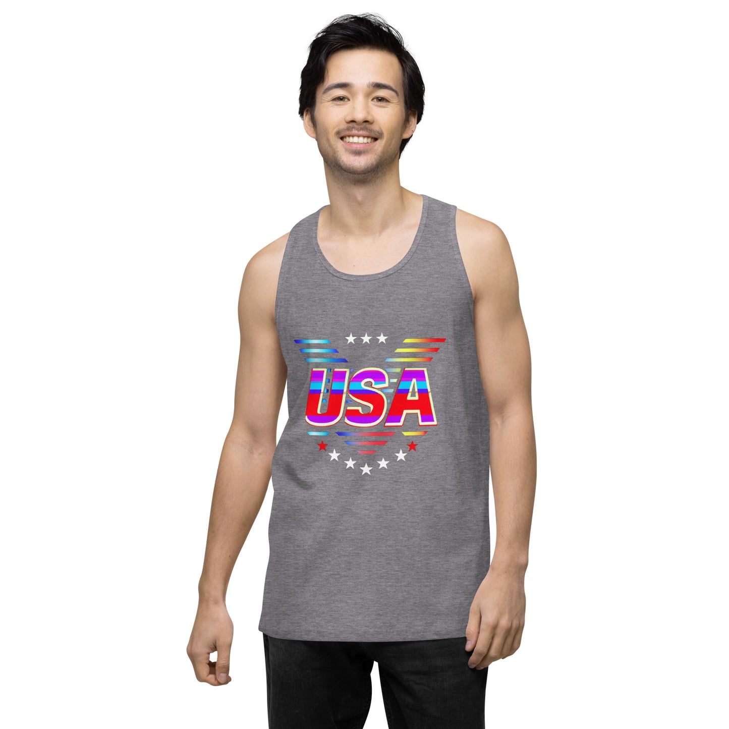 Retro USA Veteran Stars - Men’s premium tank top