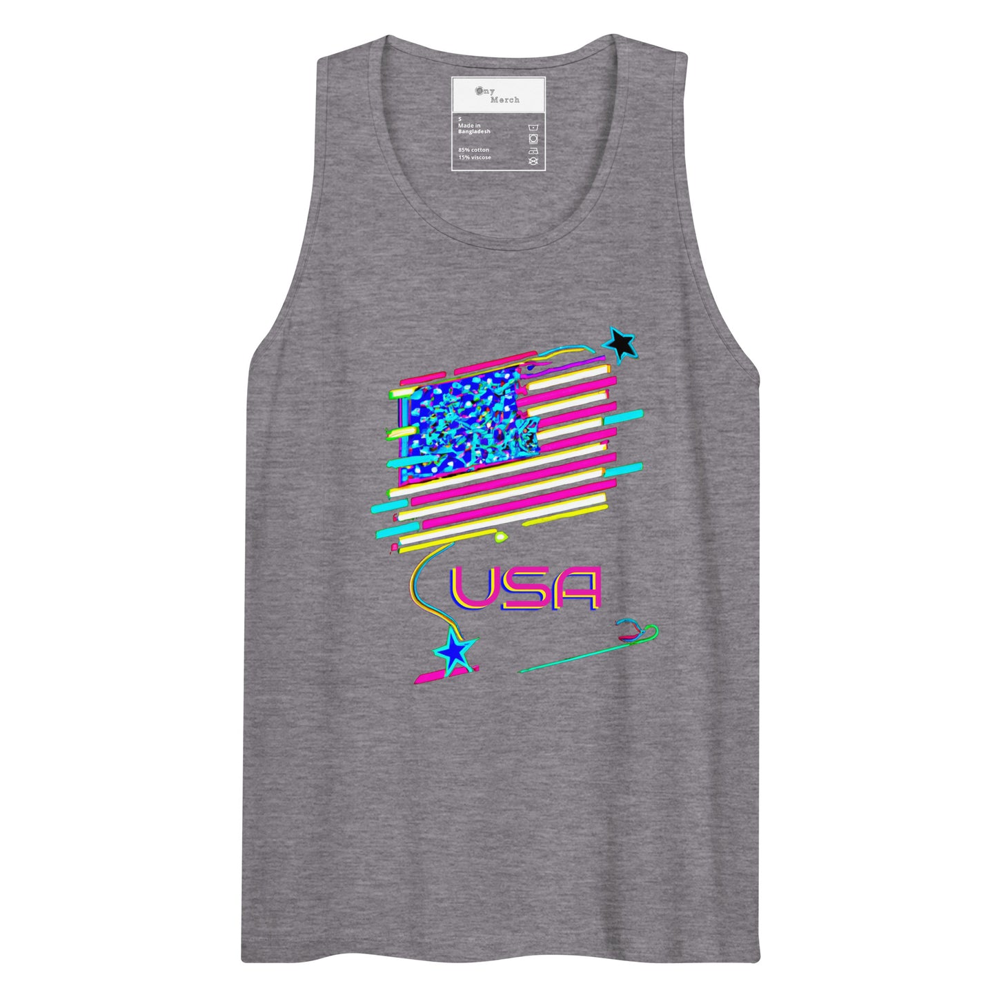 Retro USA Flag - Men’s premium tank top
