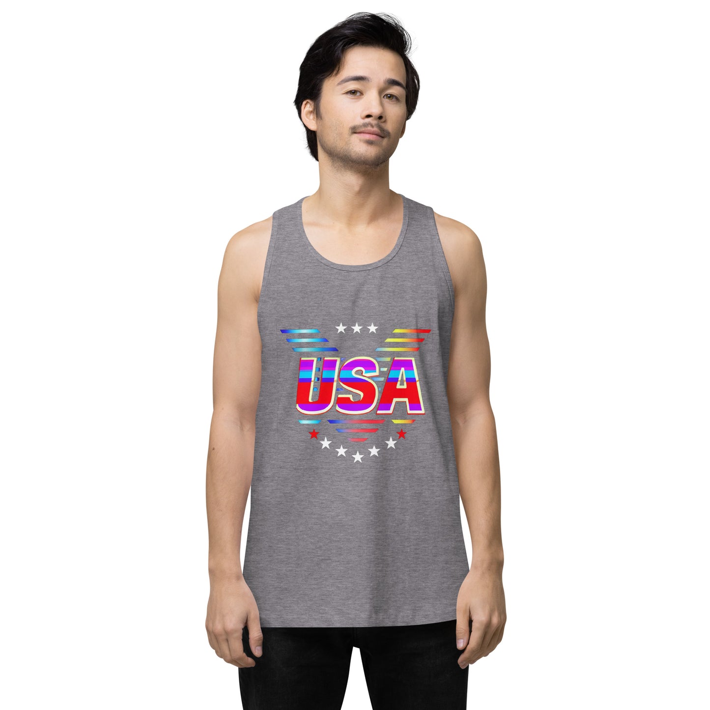 Retro USA Veteran Stars - Men’s premium tank top