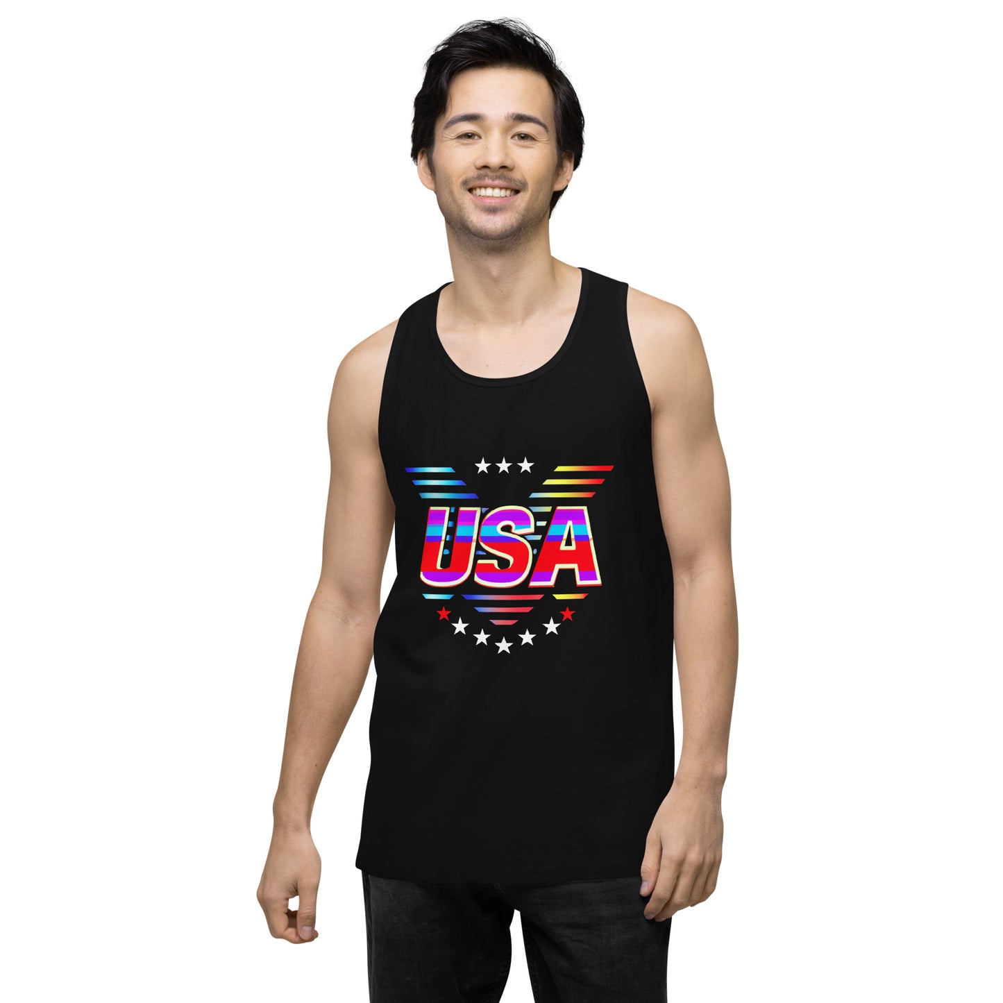 Retro USA Veteran Stars - Men’s premium tank top