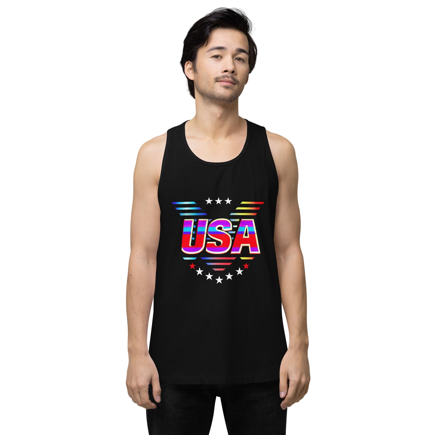 Retro USA Veteran Stars - Men’s premium tank top
